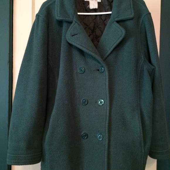 hunter green pea coat